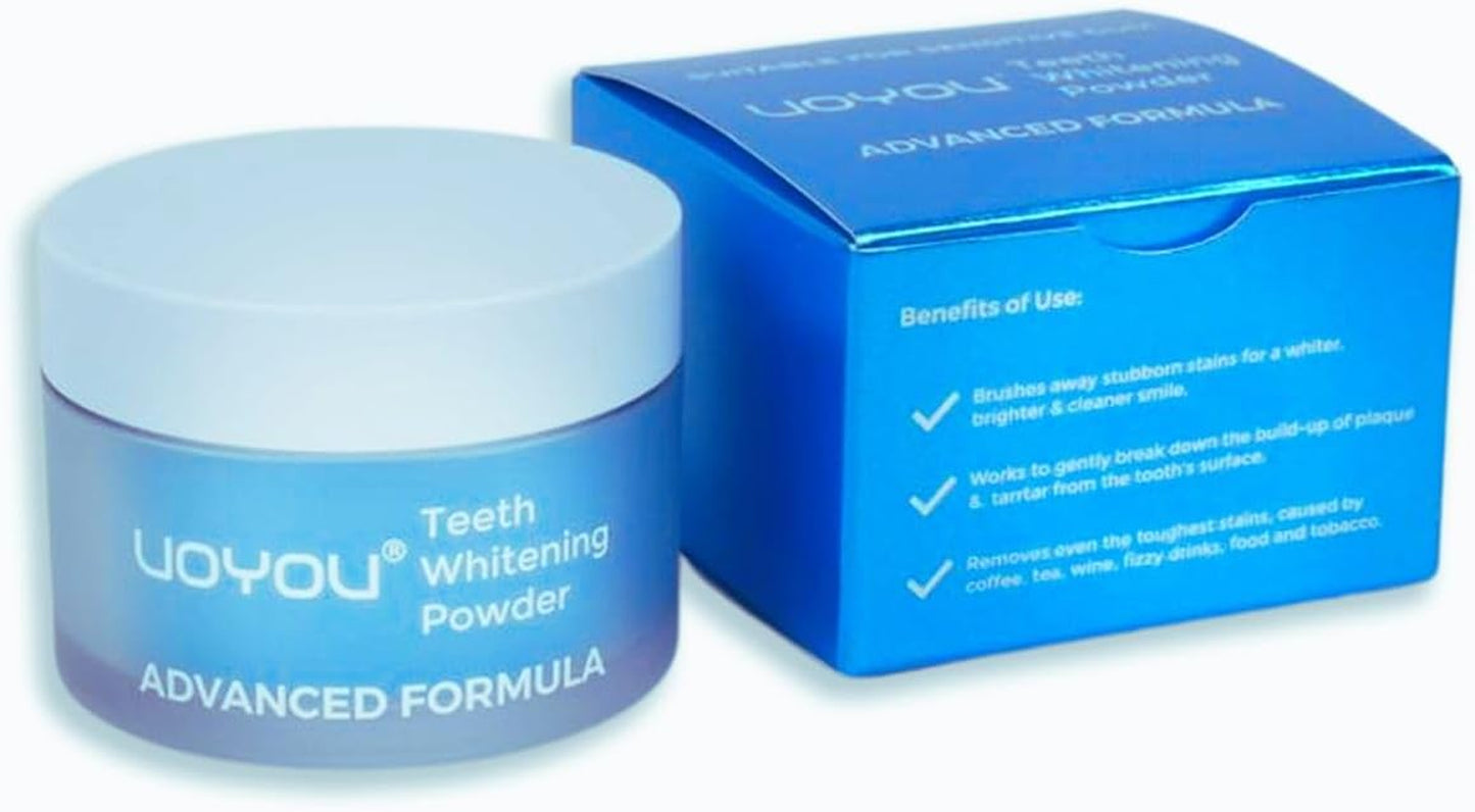 Teeth Whitening Powder, Dentist Approved-Repair Enamel & Sensitivity-Free Whitening Tooth Powder, 6 Month Supply, Tea, Coffee, Wine & Smoking Stains Remover, Peroxide Free, Cool Mint Flavor