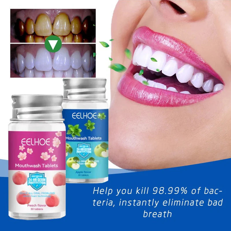Fresh Breath Whitening Teeth Cleaning Oral Hygiene Strong Mouthwash Tablets