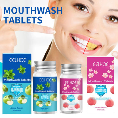 Fresh Breath Whitening Teeth Cleaning Oral Hygiene Strong Mouthwash Tablets